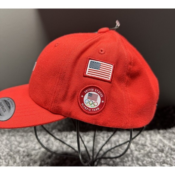 Hurley Hat Cap Strapback Mens Red Adjustable Team USA‎ Olympics Crest - Picture 3 of 9